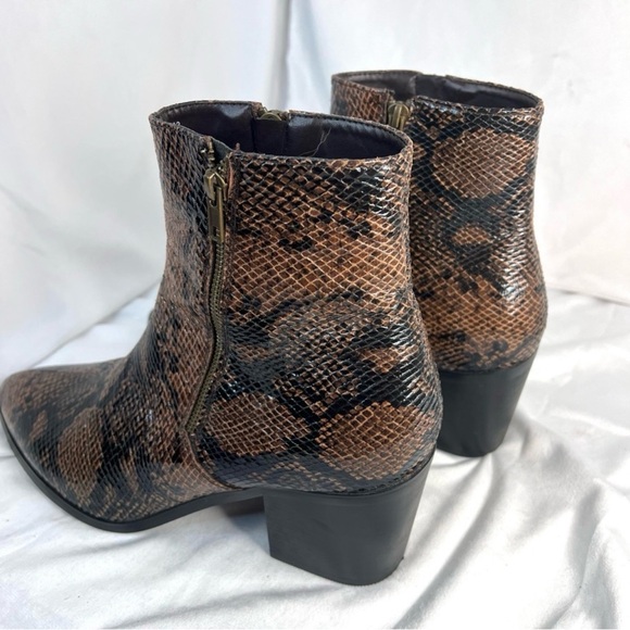 ASOS Brown Snake Print Boots - Picture 4 of 6